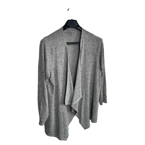 TORRID SUPER SOFT OPEN CARDIGAN PLUS SIZE L RAYON/POLY/SPANDEX GRAY COZY - Picture 2 of 6